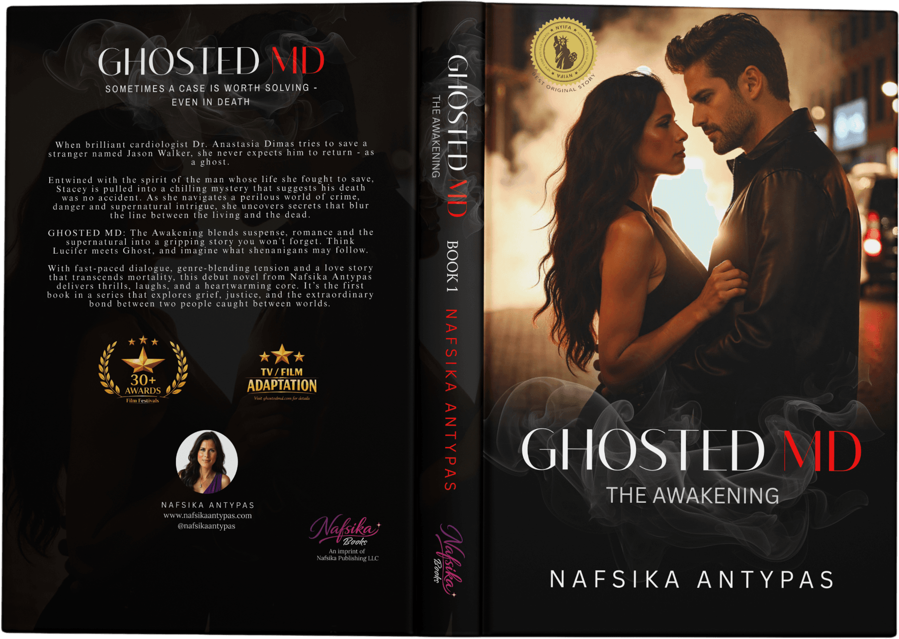 Ghosted MD debut novel cover — supernatural medical thriller by Nafsika Antypas